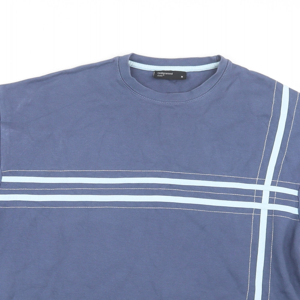 Mens UK Size M Cedar Wood State Blue  T-Shirt