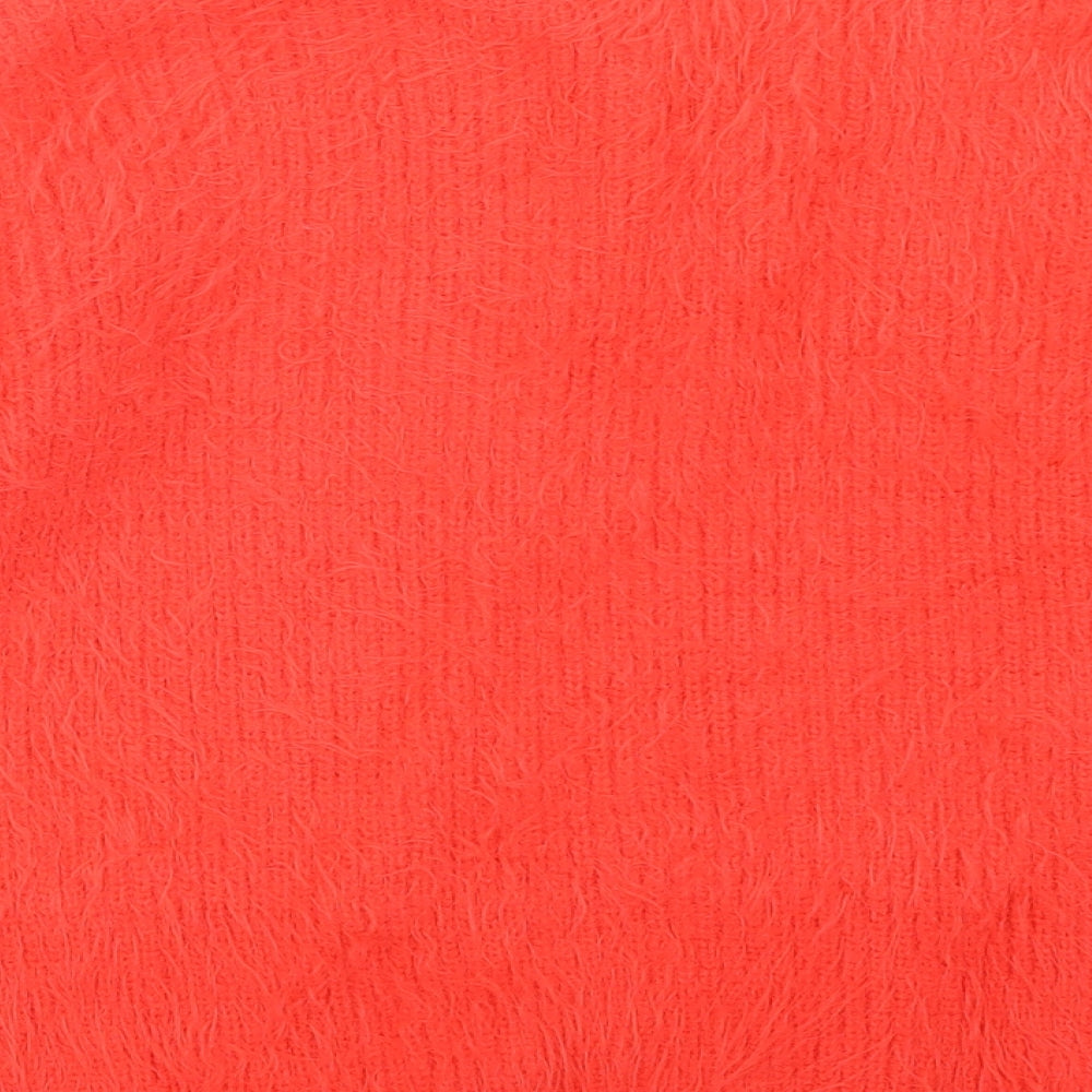 Brand and care label for Atmosphere women’s red knit jumper, size UK 14