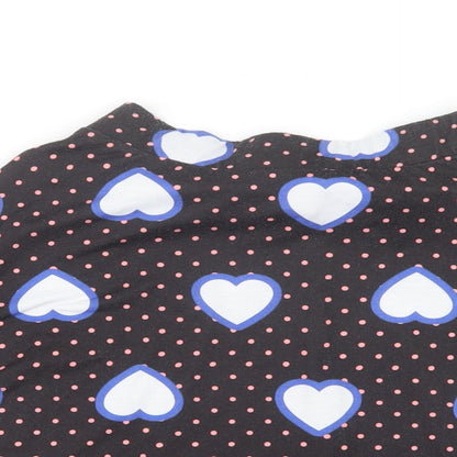 ASOS Womens Black Geometric  A-Line Skirt Size 8