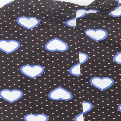 ASOS Womens Black Geometric  A-Line Skirt Size 8