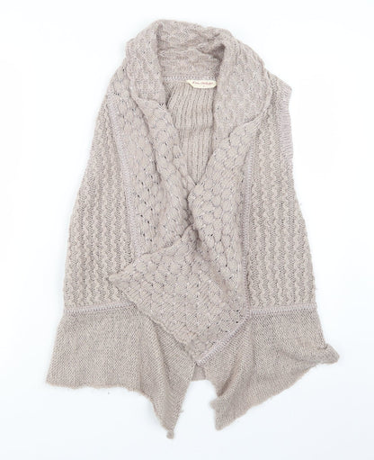 Miss Selfridge Womens Beige  Knit Cardigan Jumper Size 8