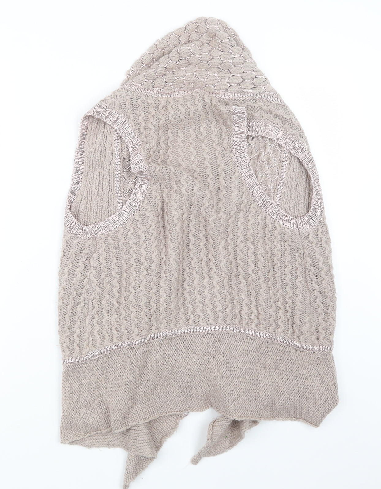Miss Selfridge Womens Beige  Knit Cardigan Jumper Size 8
