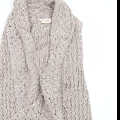 Miss Selfridge Womens Beige  Knit Cardigan Jumper Size 8
