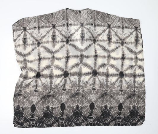 Primark Womens Black Geometric  Tunic Blouse Size M  - beaded neck line