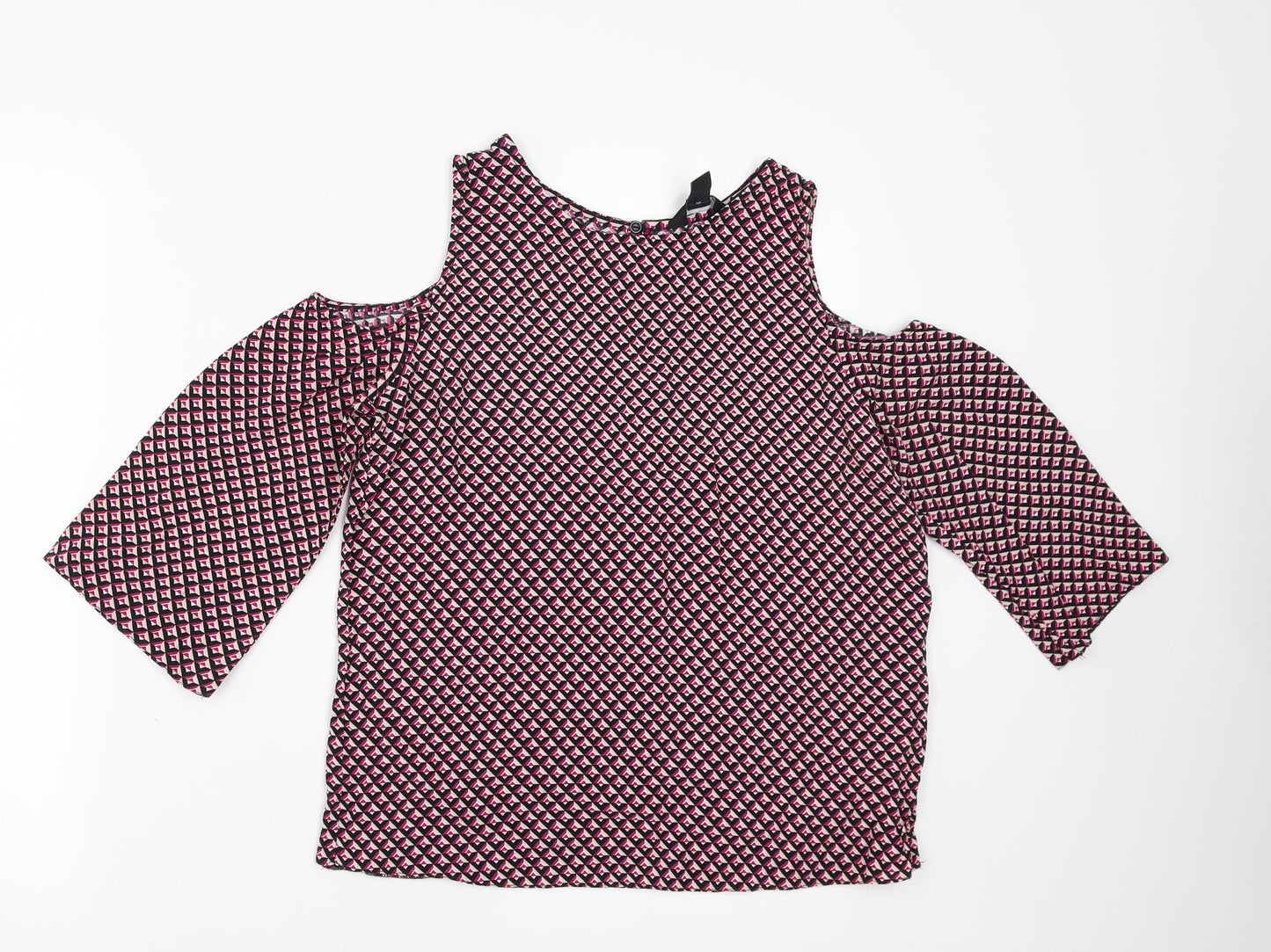 Womens UK Size 6 New Look Pink Basic Blouse