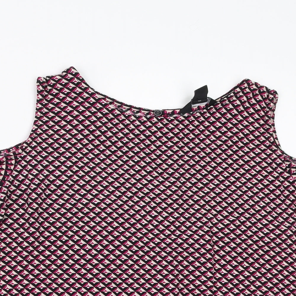 Womens UK Size 6 New Look Pink Basic Blouse