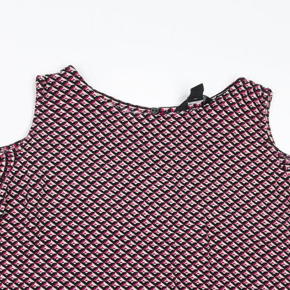Womens UK Size 6 New Look Pink Basic Blouse