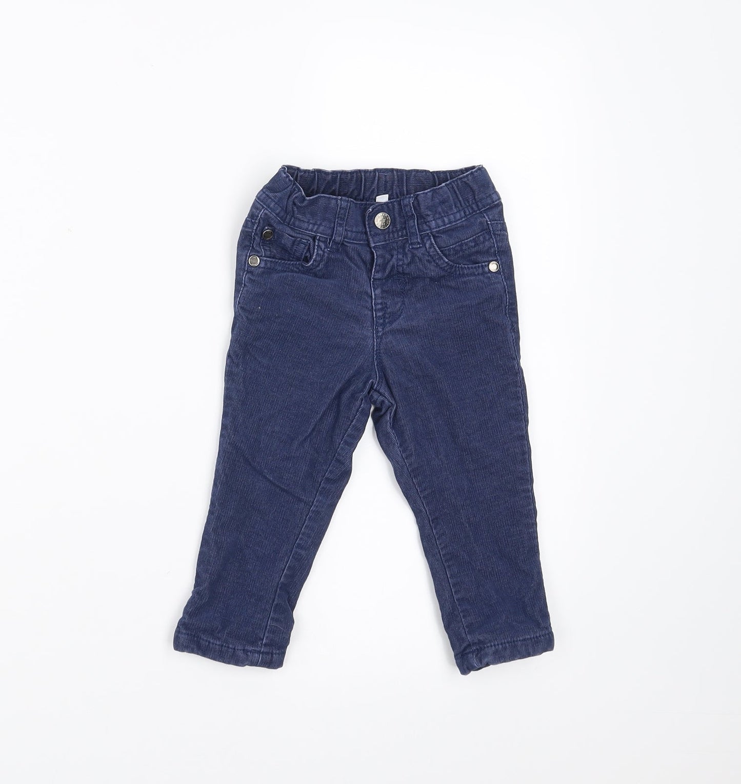 Marks and Spencer Boys Blue  Corduroy  Trousers Size 9-12 Months