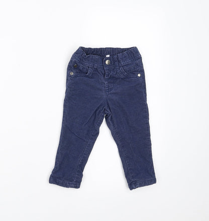 Marks and Spencer Boys Blue  Corduroy  Trousers Size 9-12 Months