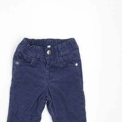 Marks and Spencer Boys Blue  Corduroy  Trousers Size 9-12 Months