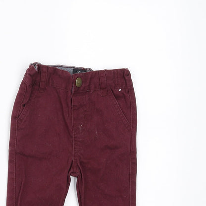 Primark Boys Purple    Trousers Size 9-12 Months  - burgundy