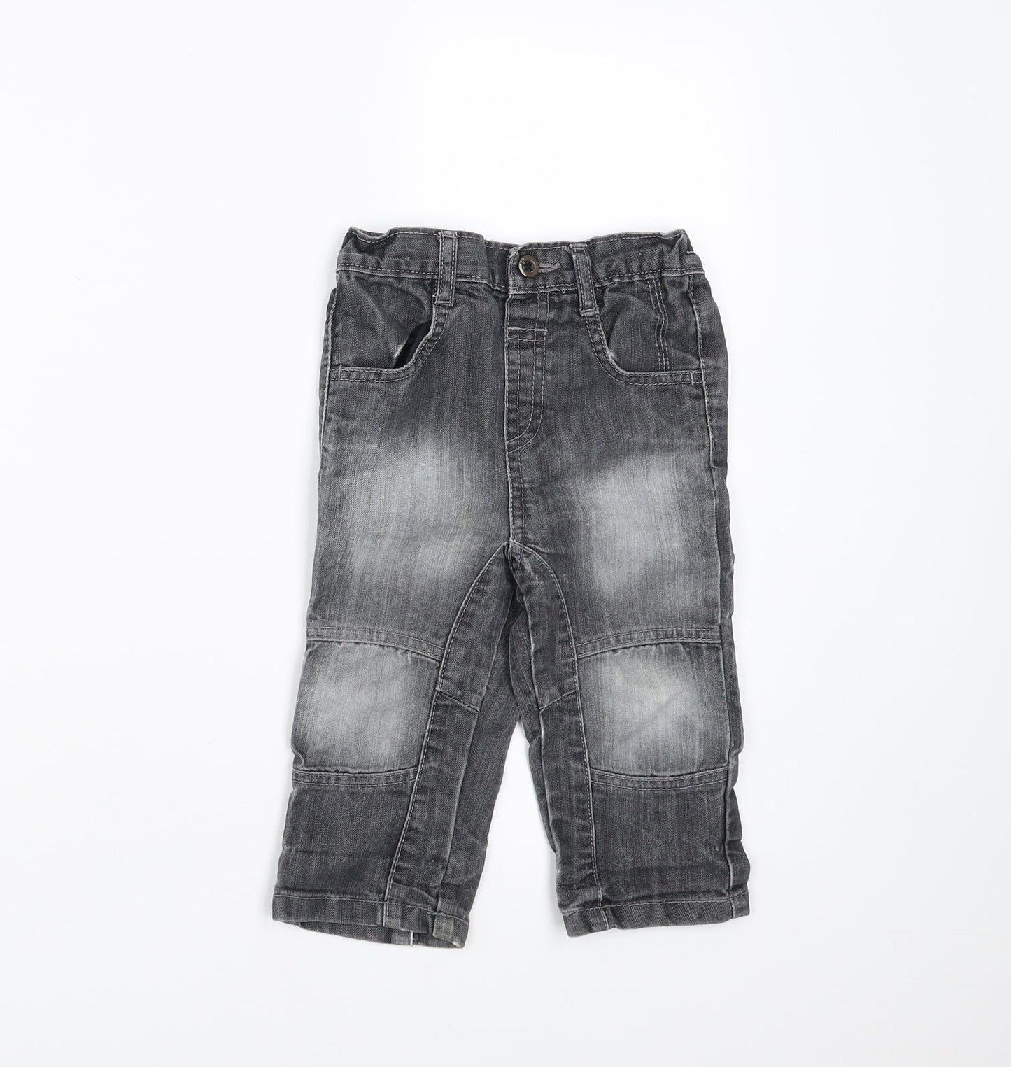 Baby Boutique Boys Grey  Denim  Jeans Size 12-18 Months
