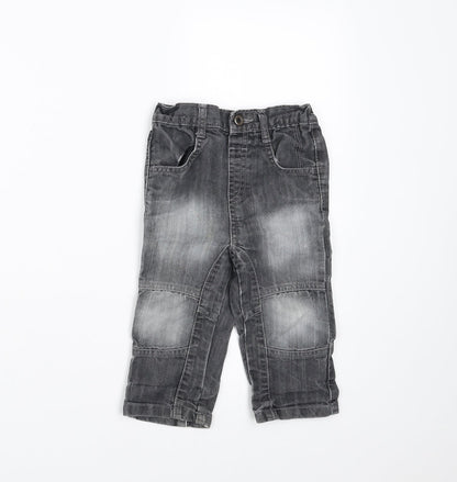 Baby Boutique Boys Grey  Denim  Jeans Size 12-18 Months