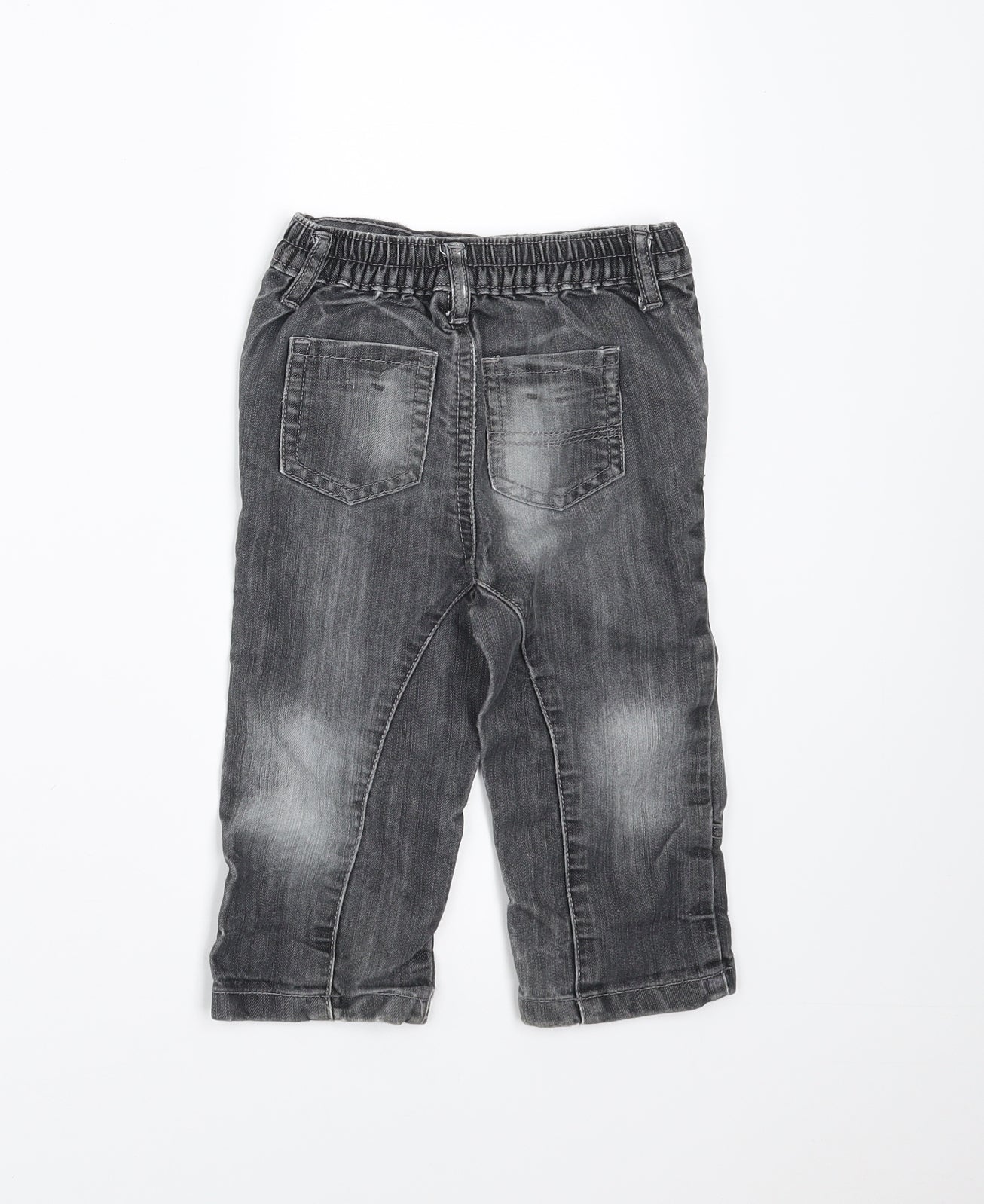 Baby Boutique Boys Grey  Denim  Jeans Size 12-18 Months