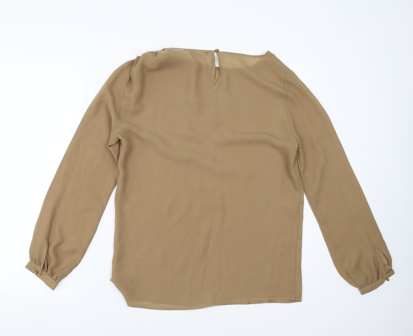 Womens UK Size S Zara Brown Basic Blouse