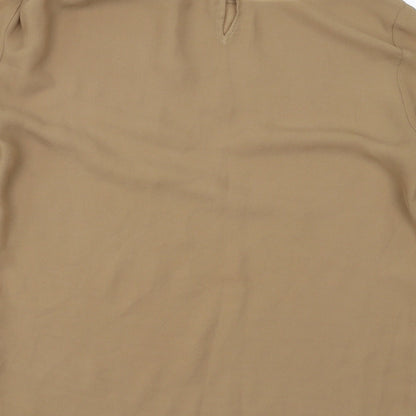 Womens UK Size S Zara Brown Basic Blouse
