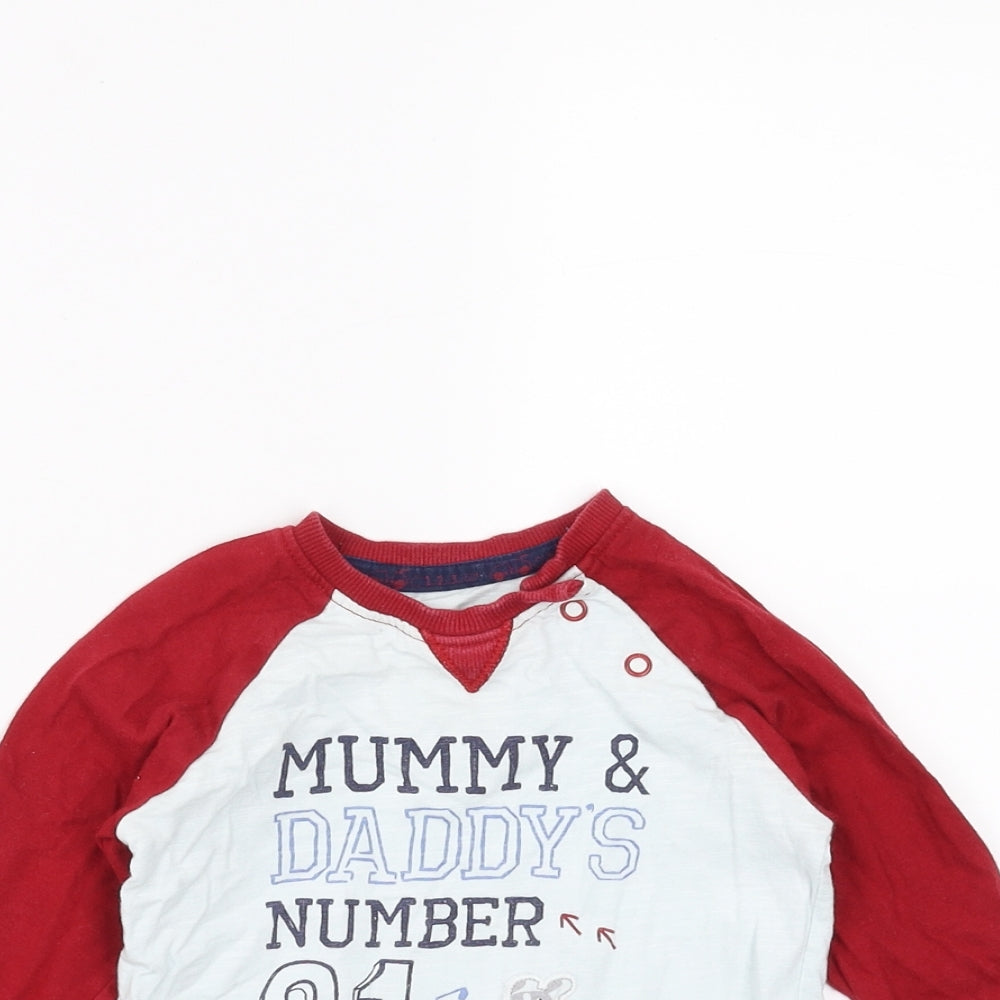 George Boys Blue   Basic T-Shirt Size 9-12 Months  - number 1 champion