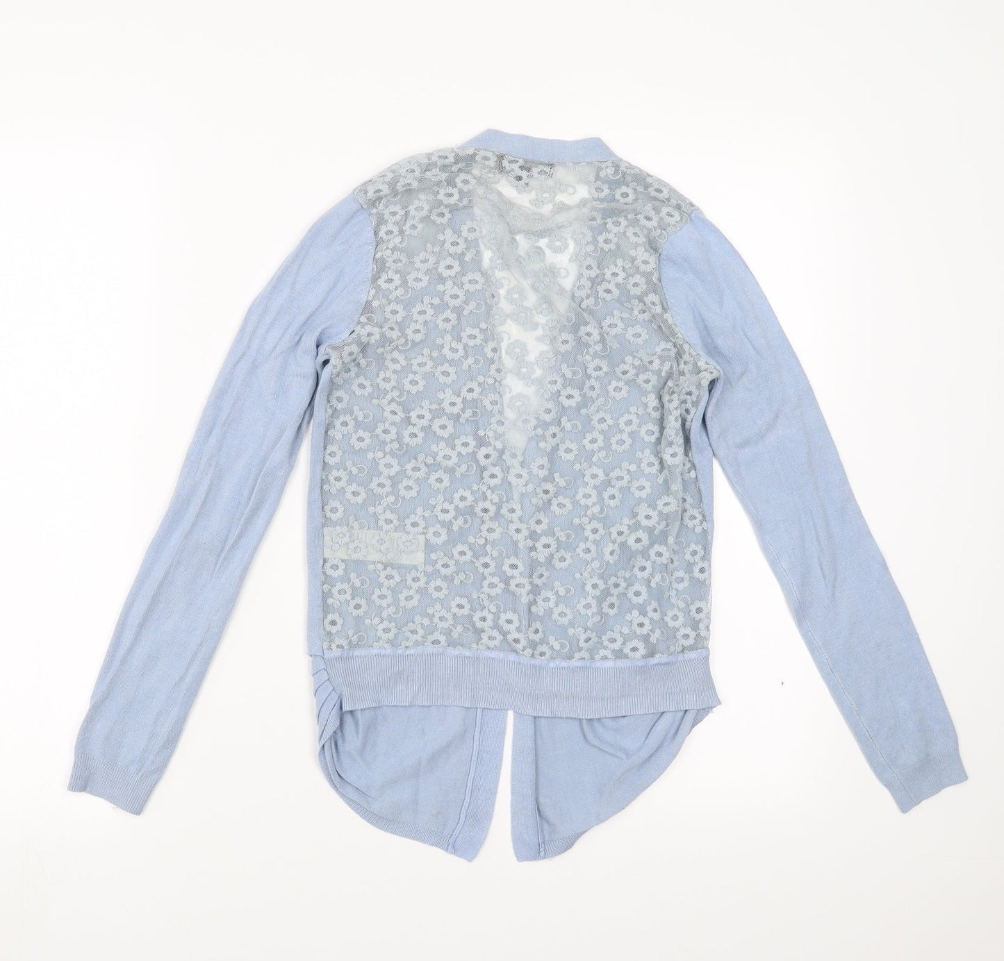 New Look Womens Blue Floral  Cardigan Jumper Size 8