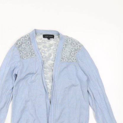 New Look Womens Blue Floral  Cardigan Jumper Size 8