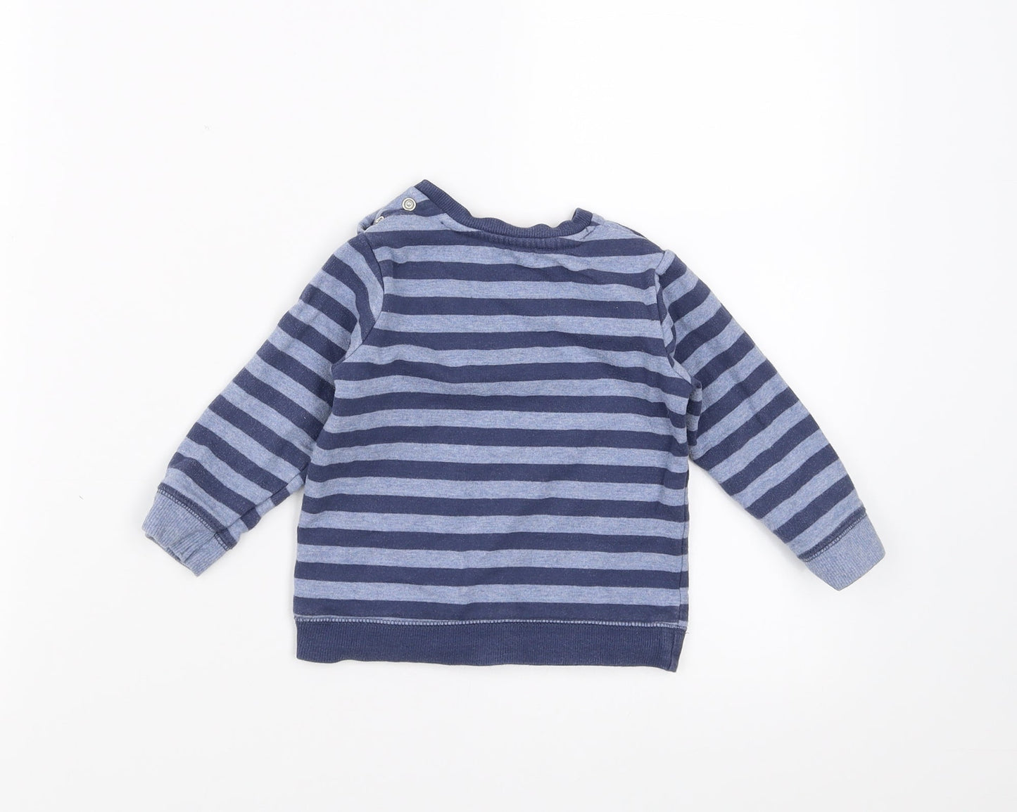 George Boys Blue Striped  Pullover Jumper Size 9-12 Months  - my mummy is super awesome