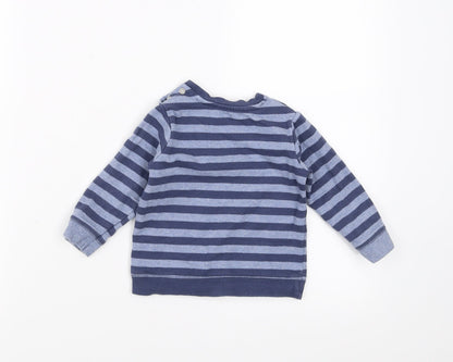 George Boys Blue Striped  Pullover Jumper Size 9-12 Months  - my mummy is super awesome