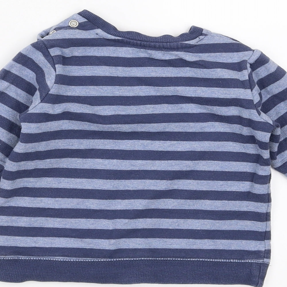 George Boys Blue Striped  Pullover Jumper Size 9-12 Months  - my mummy is super awesome