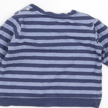 George Boys Blue Striped  Pullover Jumper Size 9-12 Months  - my mummy is super awesome