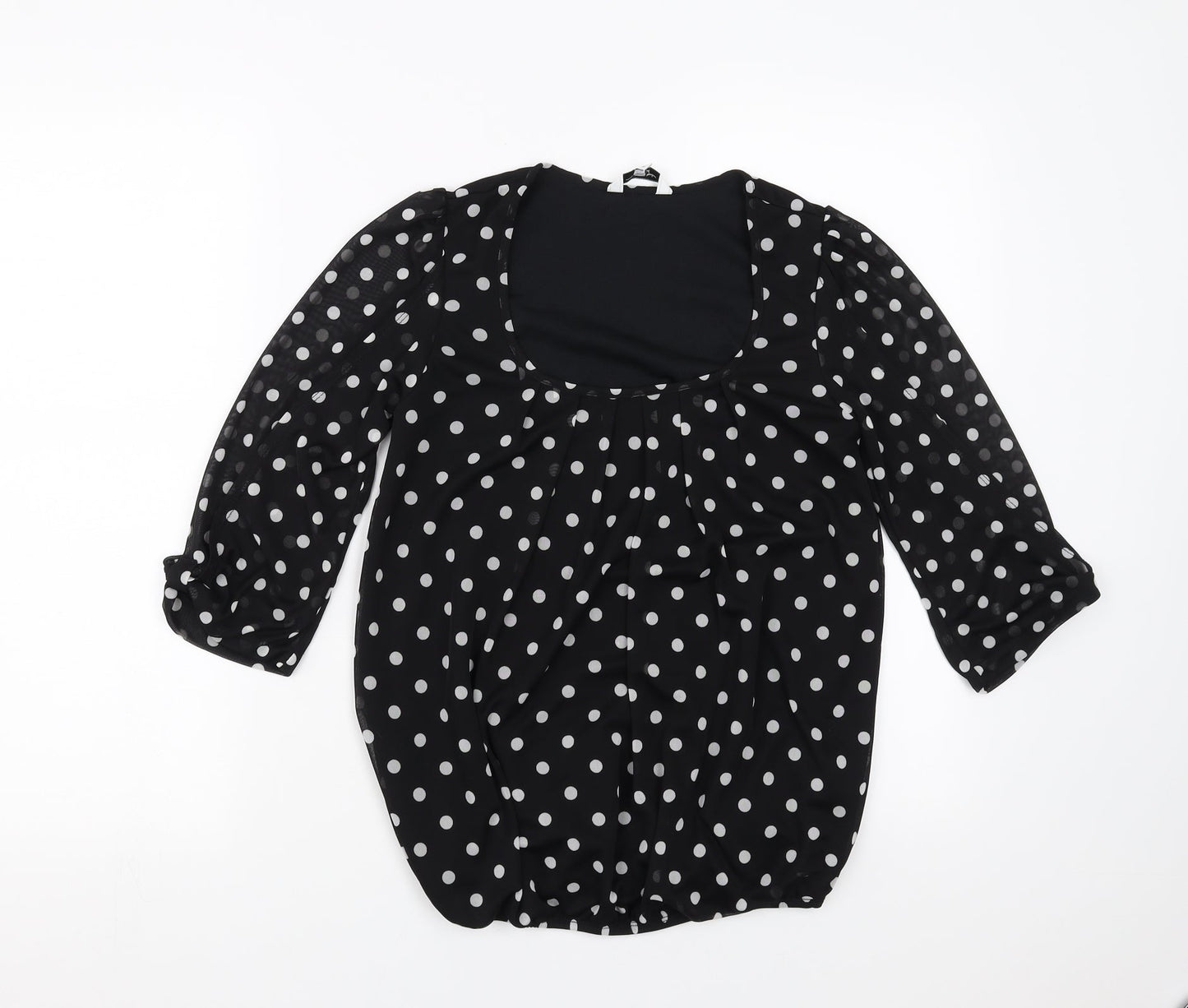 Womens UK Size 8 New Look Black Basic Blouse