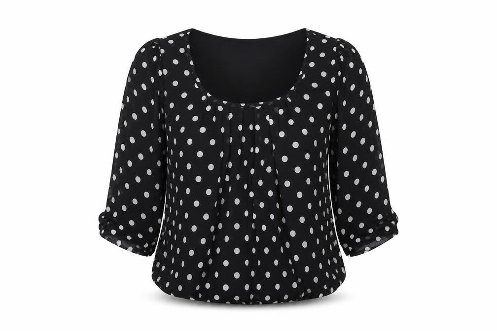 Womens UK Size 8 New Look Black Basic Blouse