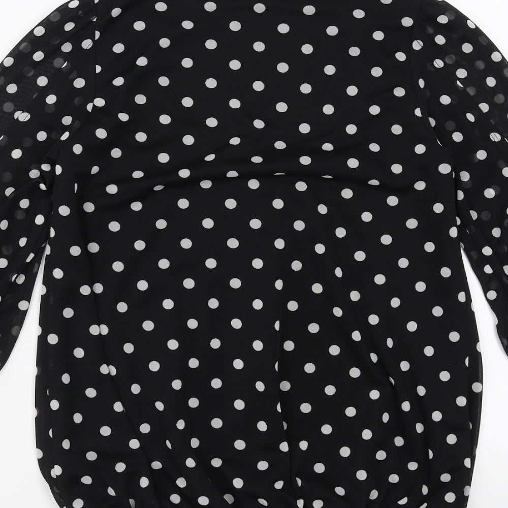 Womens UK Size 8 New Look Black Basic Blouse