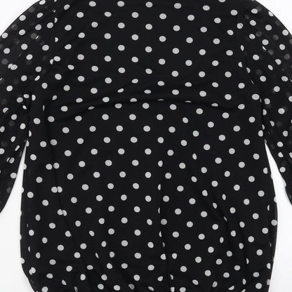 Womens UK Size 8 New Look Black Basic Blouse