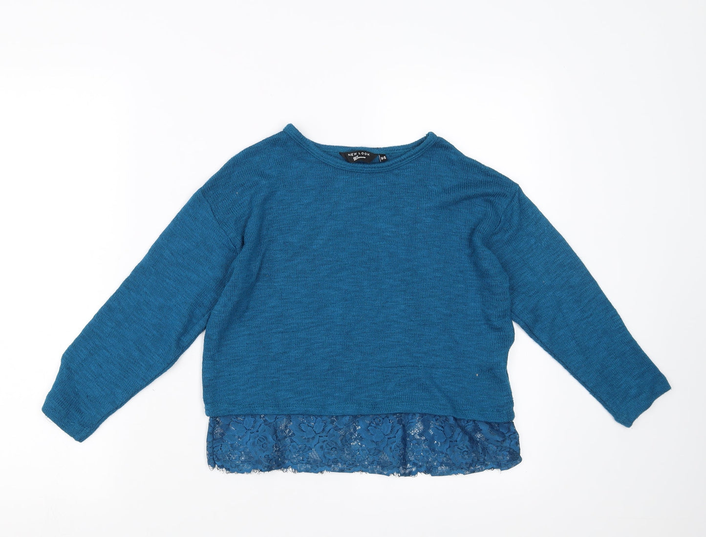 New Look Girls Blue   Pullover Jumper Size 14-15 Years  - lace hem