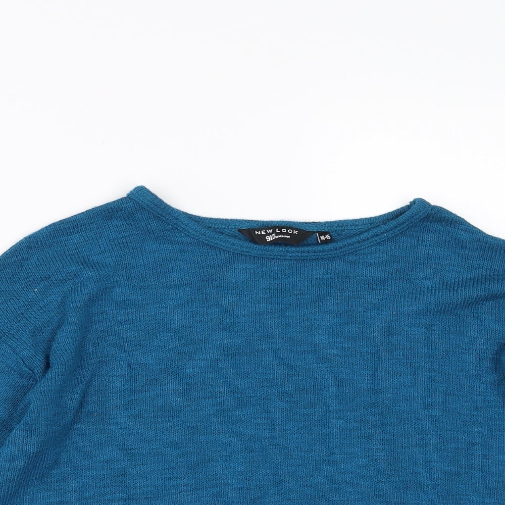 New Look Girls Blue   Pullover Jumper Size 14-15 Years  - lace hem