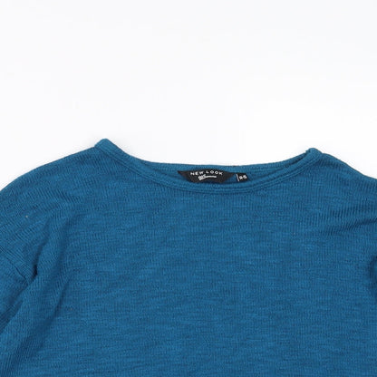 New Look Girls Blue   Pullover Jumper Size 14-15 Years  - lace hem