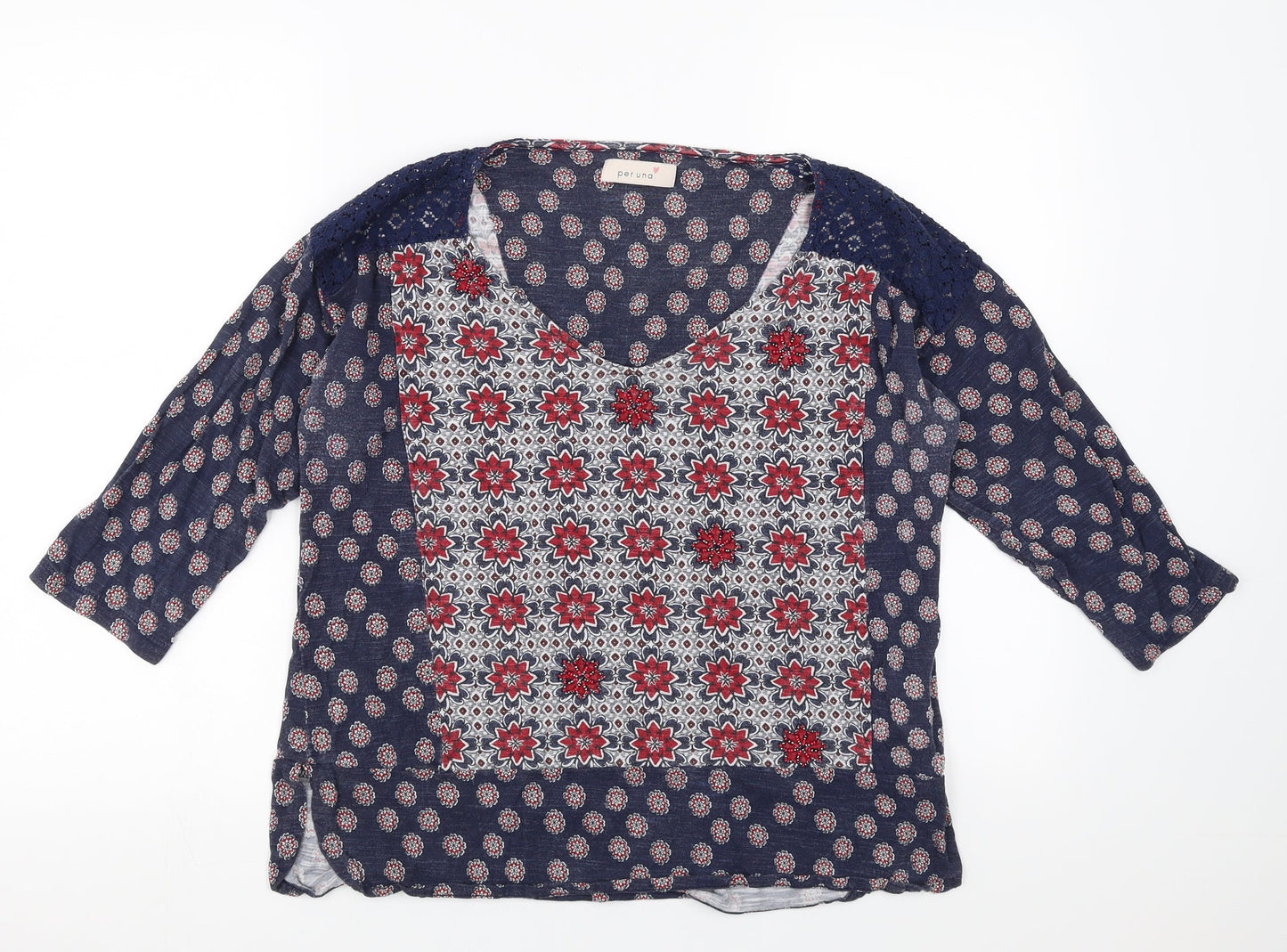 Womens UK Size 14 Marks and Spencer Blue Basic Blouse