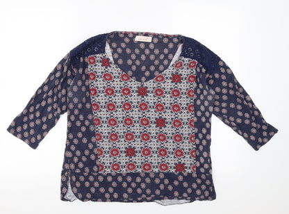 Womens UK Size 14 Marks and Spencer Blue Basic Blouse