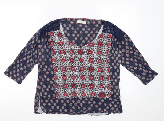 Womens UK Size 14 Marks and Spencer Blue Basic Blouse