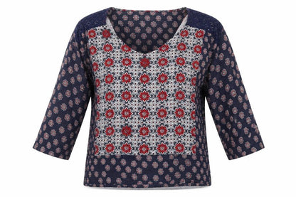 Marks & Spencer Womens Blue Floral  Basic Blouse Size 14