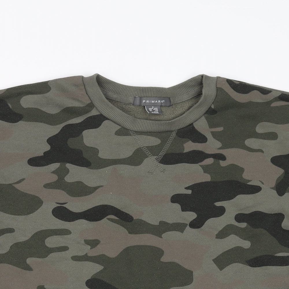 Primark Womens Green Camouflage  Pullover Sweatshirt Size S