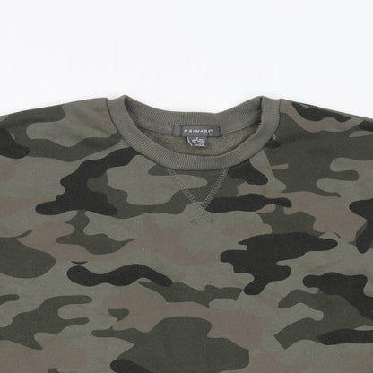 Primark Womens Green Camouflage  Pullover Sweatshirt Size S