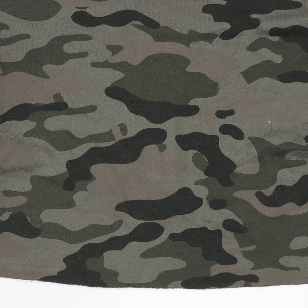 Primark Womens Green Camouflage  Pullover Sweatshirt Size S