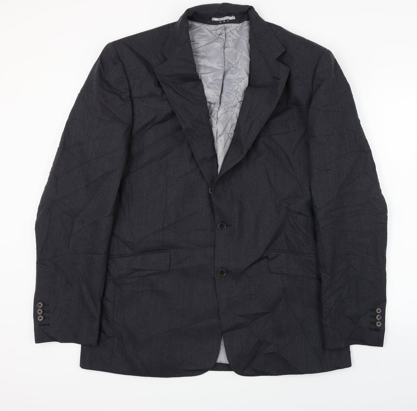 Mens UK Size 34 Preworn Regular Grey Suit Jacket