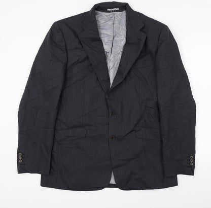 Mens UK Size 34 Preworn Regular Grey Suit Jacket