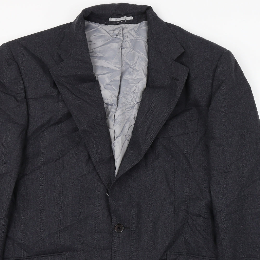 Mens UK Size 34 Preworn Regular Grey Suit Jacket