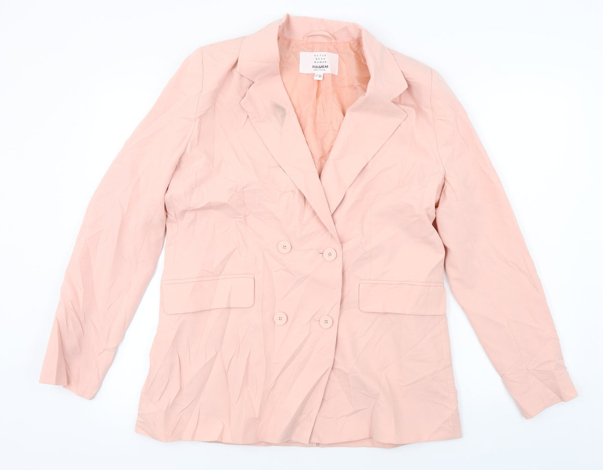 Pull&Bear Womens Pink   Jacket Blazer Size 30