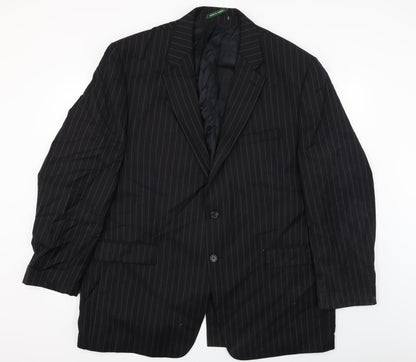 Macys  Mens Black Striped  Jacket Blazer Size M