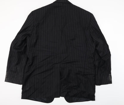 Macys  Mens Black Striped  Jacket Blazer Size M