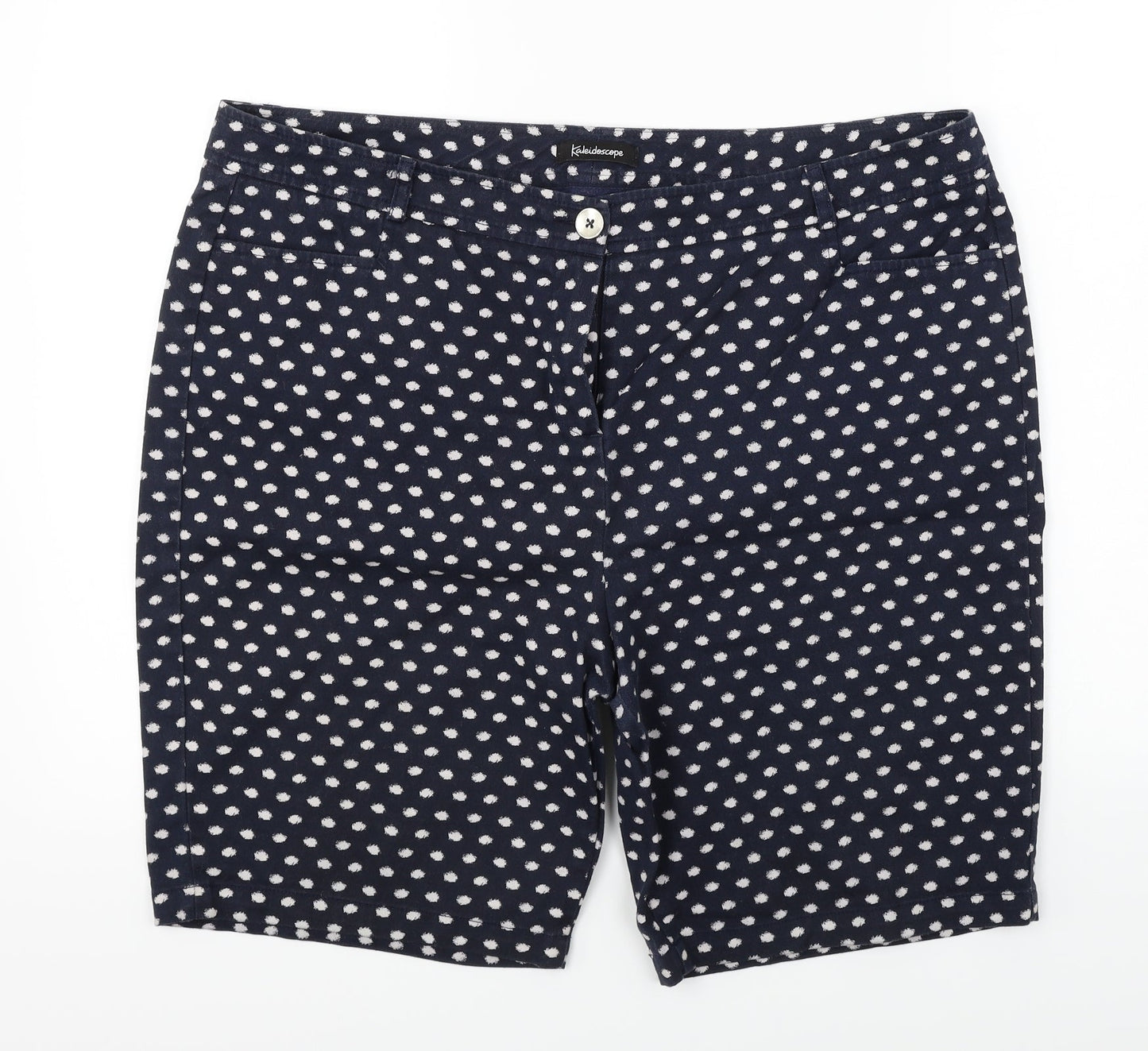 kelidoscope  Womens Blue Polka Dot  Chino Shorts Size 40 in