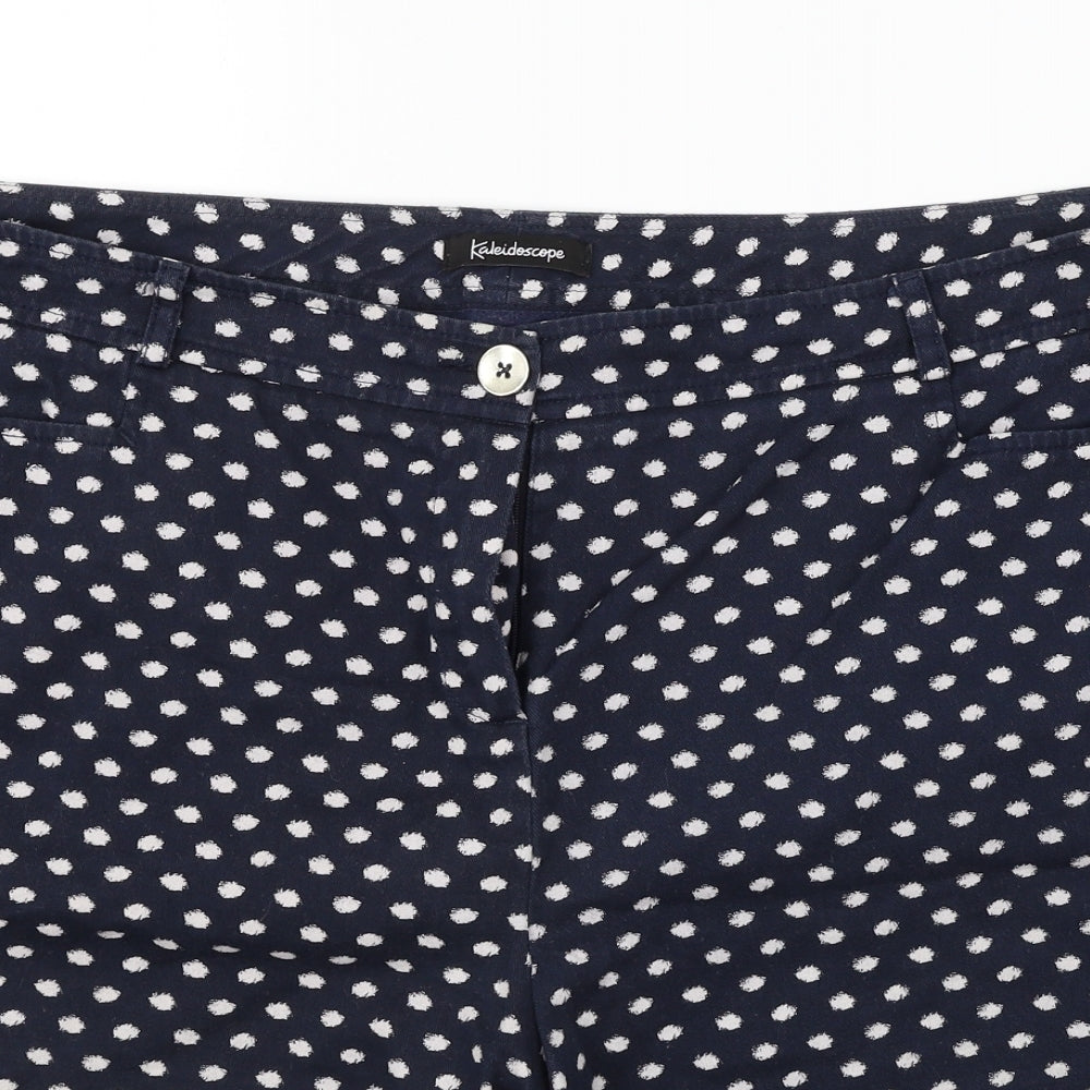 kelidoscope  Womens Blue Polka Dot  Chino Shorts Size 40 in
