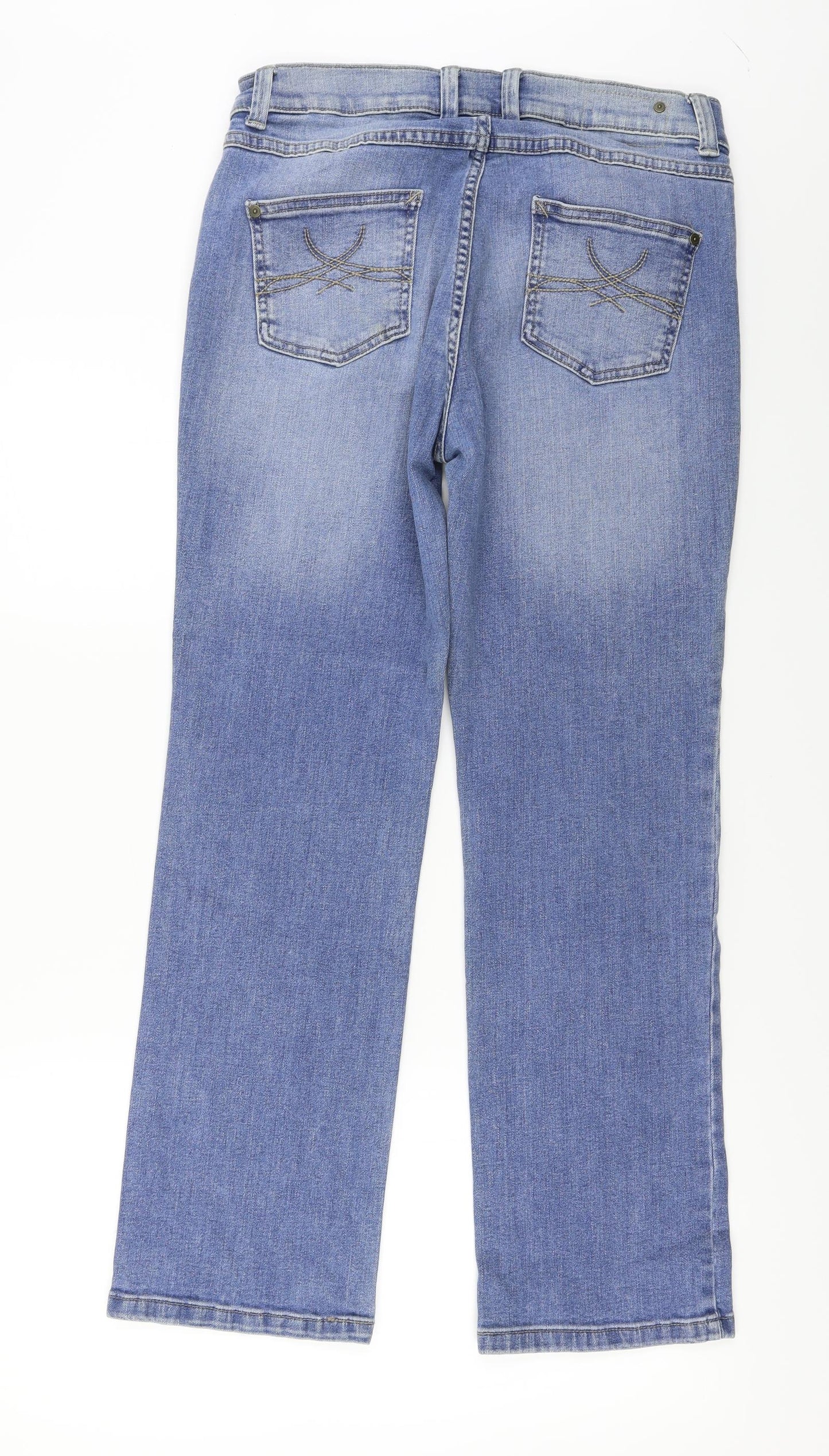 Womens UK Size 32 in Preworn Regular Fit Straight Blue Jeans